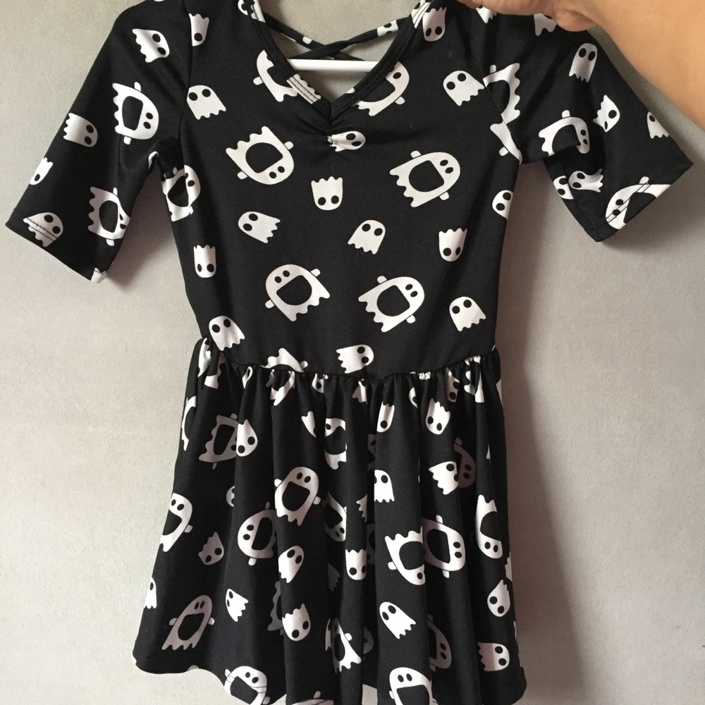 Dot dot smile cute ghost print dress